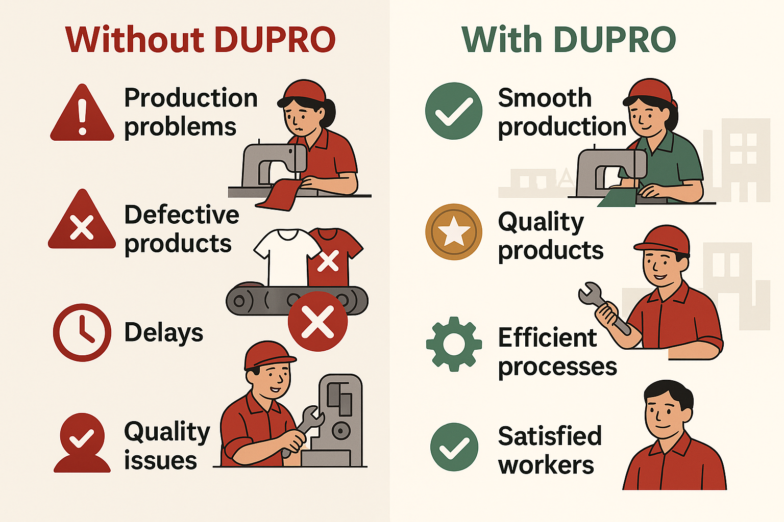 DUPRO Benefits Before After Comparison